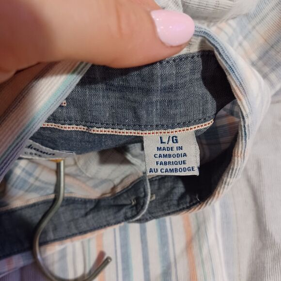 Tommy Bahama Men's Coastline Cord Long Sleeve Button Front Plaid Shirt Large - Picture 4 of 8